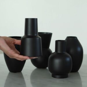 15574 mini florero cilíndrico negro tu 02