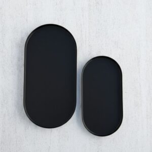 pe11221 set de 2 charolas ovales negro tu 01