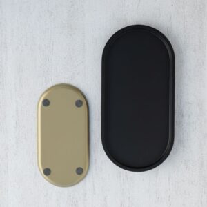 pe11223 set de 2 charolas ovales negro mate y dorado tu 02